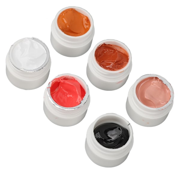 6 färger pärlemor nagelgel gnistrande glänsande högpigmenterad långvarig reflekterande glitter ritning gellack