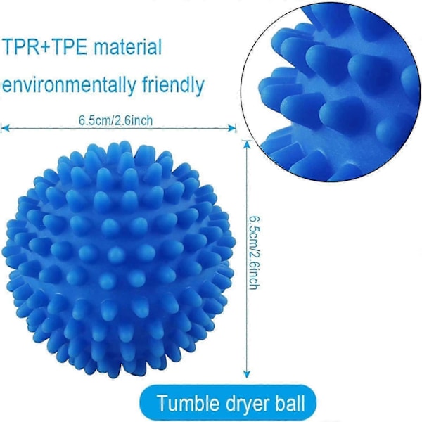 3 st Smältfria Mjukare Material Tvättbollar för Torktumlare - Kläder Kommer Ut Fluffiga med Färre Rynkor och Statisk Elektricitet_SZXM