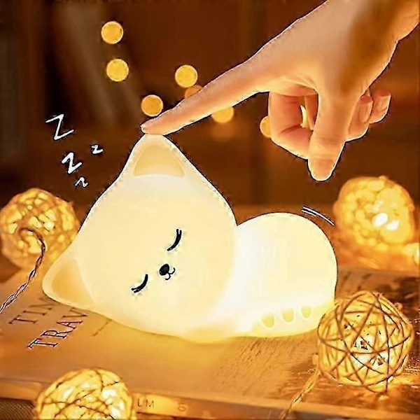 Baby Nattlampe Kawaii Barnas Nattlampe Jenteromsdekor, 16 Farger Katte Nattlampe Baby Nattlampe Barnas Sengelampe_SZXM