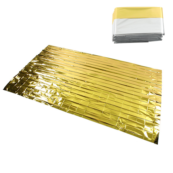 3PCS Emergency Blankets Gold Silver 2 Color Reflective Thermal Blanket Waterproof Emergency Sleeping Bags 140x210cm