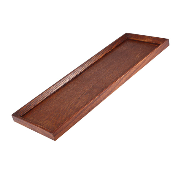 Trettbrett i tre for servering av tesett, frukt, godteri og mat, hjemmedekorasjon (45*15*2cm)