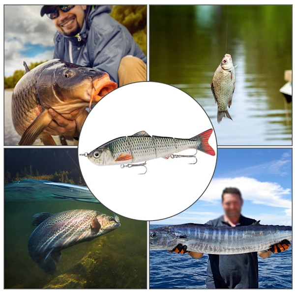 12cm/18g ABS plast multisektioner kunstig fiske lokkemad svømme agn hav hård agn fiskegrejY145-3