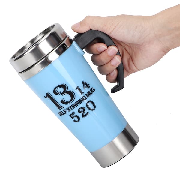 500 ml automatisk elektrisk kaffe melk blandekopp krus selvomrørende smart melkekopp (blå)