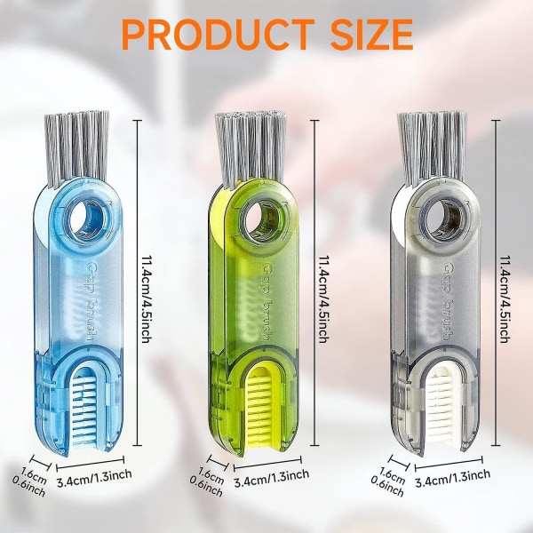Multifunktionell 3-i-1 set för glasflaskor, springor, koppar och lock - 3-pack (3 färger)