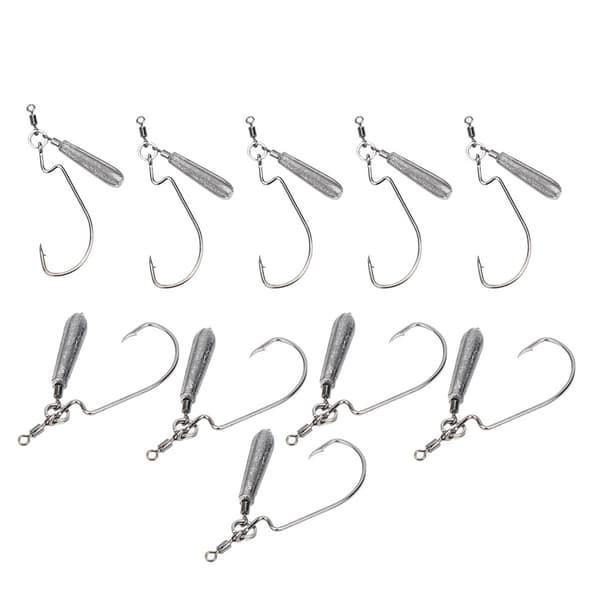 2-pack Vikt Högkolstål Crank Hook Bete Motvikt Fisketillbehör