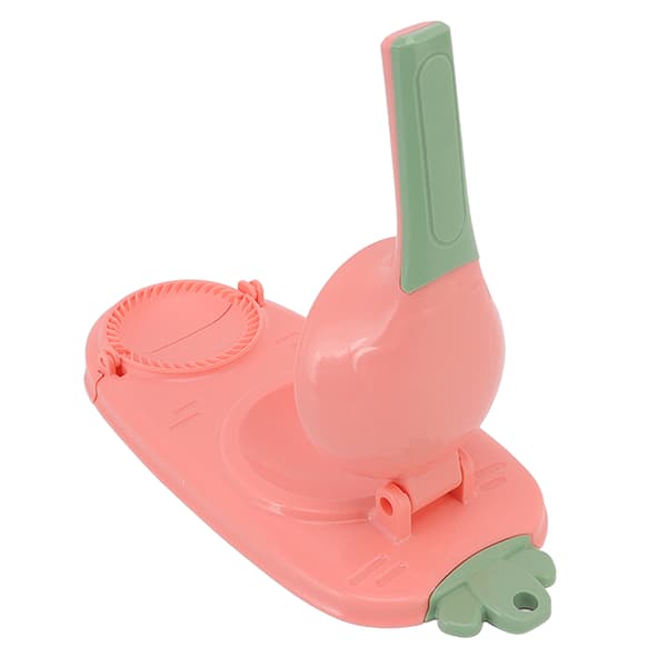 2 i 1 Dumpling Maker Lätt att använda Tidsbesparande Dumpling Skin Wrapper Form för Hem Restaurang Rosa