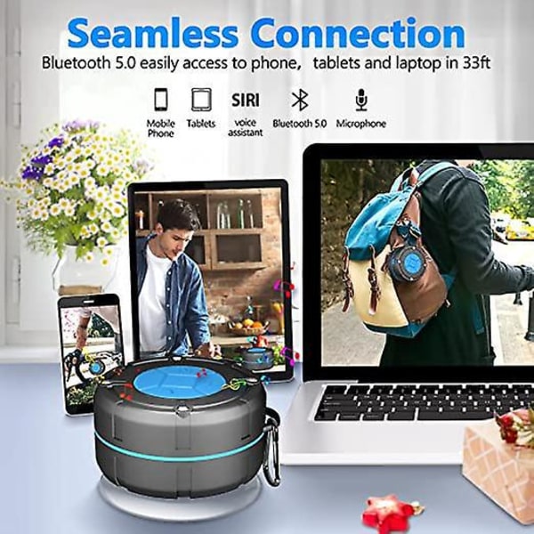 Høyttaler for hjemmet Bluetooth dusj Lyd Blå 80*87*53mm