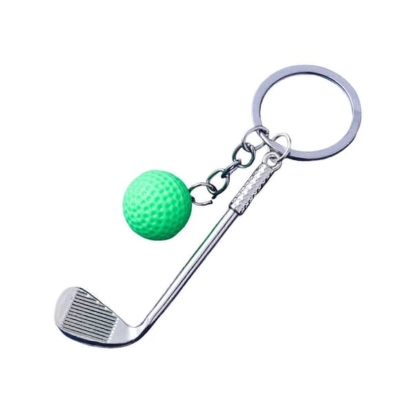 Sports-tema nøkkelring for golfere og idrettsutøvere Green