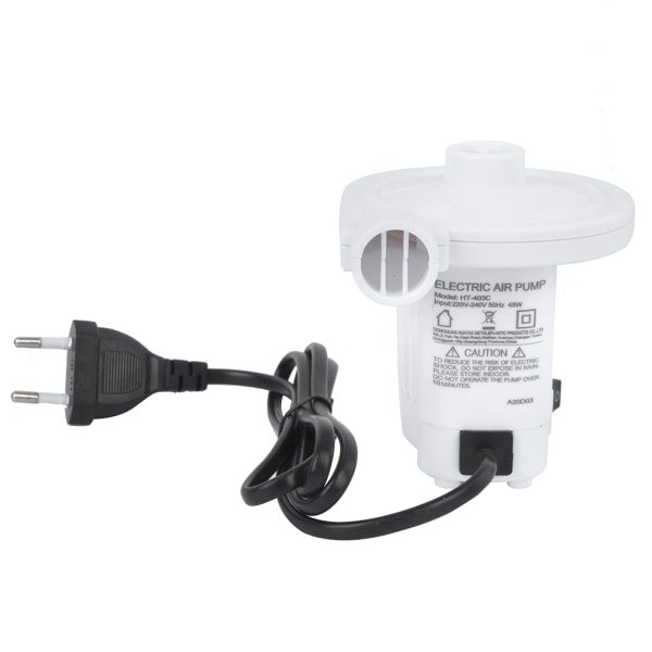 HT-403C AC elektrisk luftpumpe for oppblåsbar kajakk utendørs akvatikk 220-240V