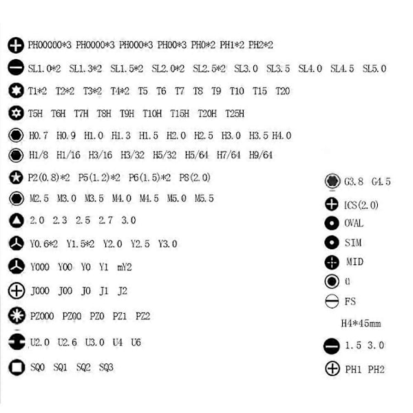 (Musta) 152 in 1 Tarkkuusruuvimeisselisarja, Mini-työkalusarja, Magneettiset korjaustyökalut Torx-kolmiopäillä jne., iPhone, Switch, PS4, PS5, Lasit, Wa
