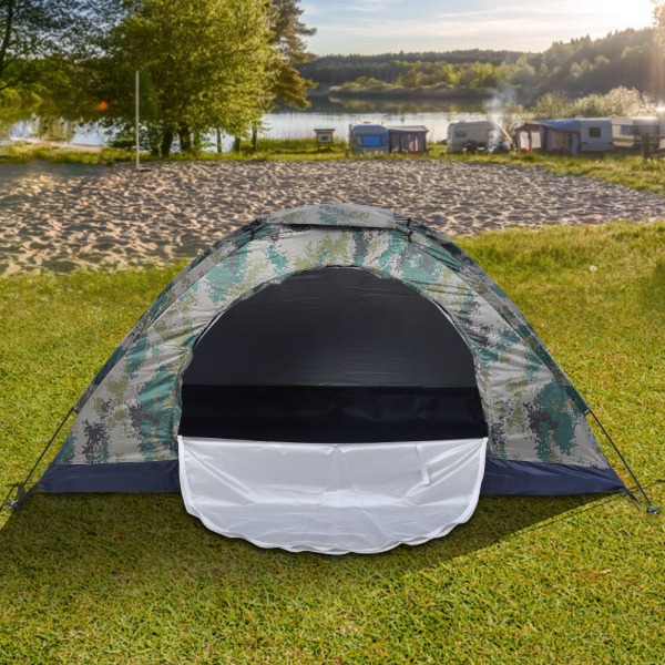 Udendørs enkeltpersons fritid vindtæt telt til campingfiskeri Klatrecamouflage