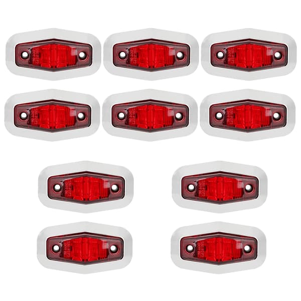 10 st röda 2 LED lastbilssidemarkeringsljus lastbilssignalindikator positionsljus