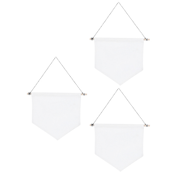 3 st Pin Wall Display Blank Banners Badge Lapel Brosch Display Hänge Dekoration Heminredning Tillbehör Vit M