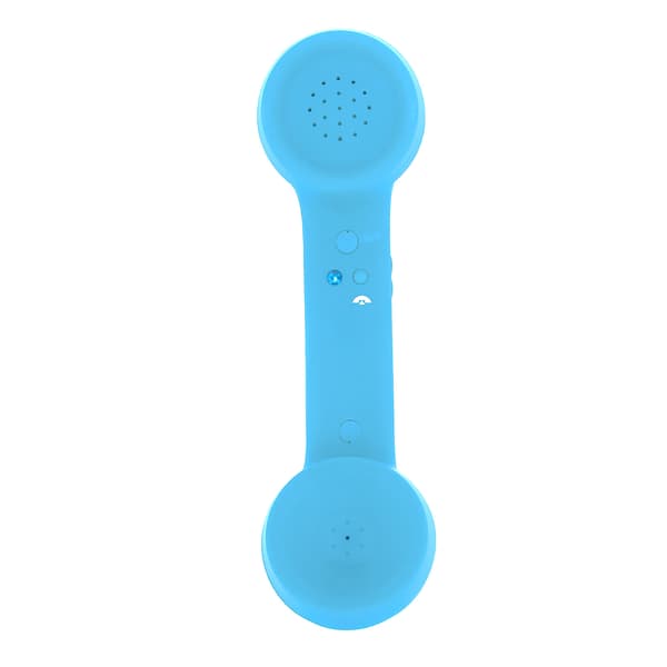 Bluetooth telefonhåndsett Retro strålingssikkert oppladbart trådløst mobiltelefonhåndsettmottaker lyseblå