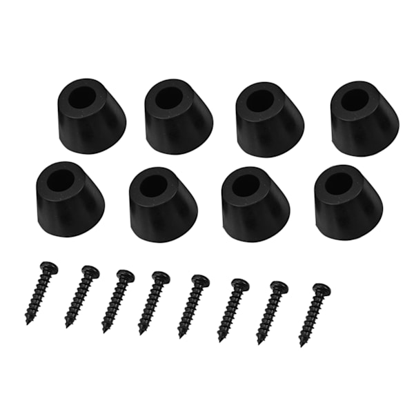 4 par 30x20 mm gummifötter Antivibrationsbasstativ för högtalargitarrförstärkare W skruvar