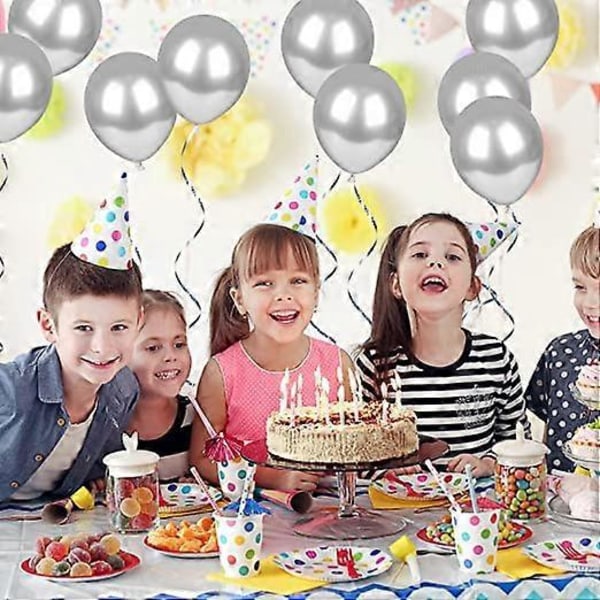 250 storlek glänsande lockigt band (silver), 5MM lockigt ballongband, slät metallballongsnöre för presentförpackning, festdekoration, ballongband, DIY