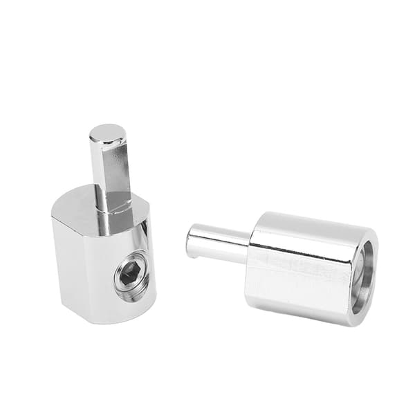 2 stk. Amp Input Reducer Adapter 1/0 Gauge til 4 Gauge Nikkelbelagt 6061 Aluminium til Biler Både