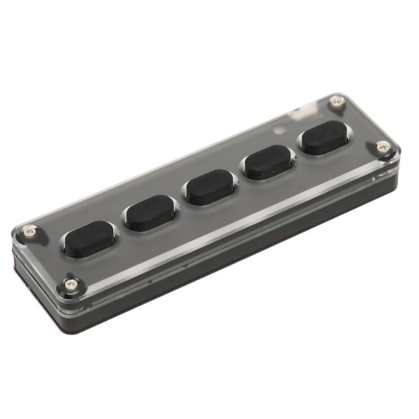 Programmerbart tastatur 5 taster Kablet USB Trådløs Bluetooth Dual Mode Mini Silikon Mute DIY Programmerbart Gaming Keyboard Svart