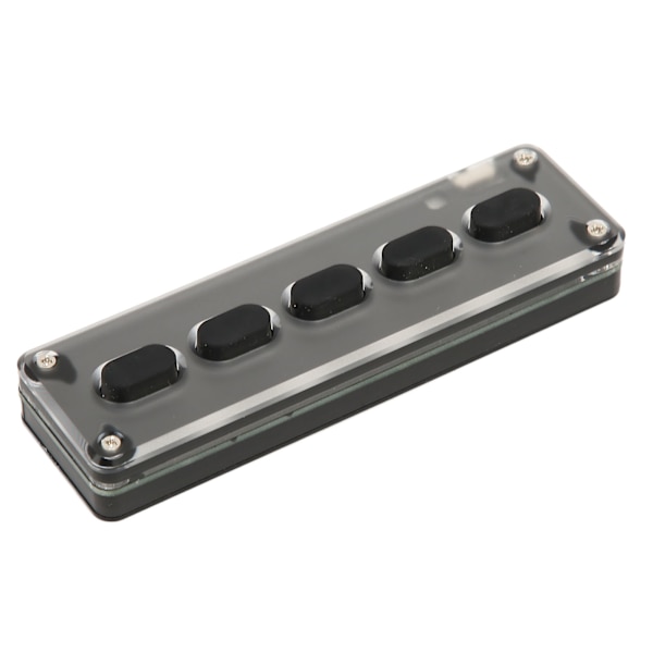 Programmerbart tastatur 5 taster kablet USB trådløs Bluetooth Dual Mode Mini Silikone Lydløs DIY Programmerbart Gaming Tastatur Sort