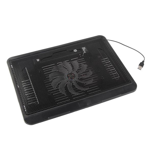 Bärbar datorkylare kylplatta Bas Stor fläkt USB stativ för 14" eller under Notebook Black