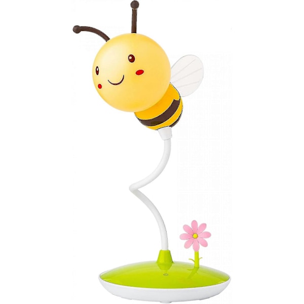 New Bee LED Nattlampa Portabel Touch Lampa Söt Humla Flexibel Dimbar Sensor USB Uppladdningsbar Barn Baby LED DF ZD NJ gul