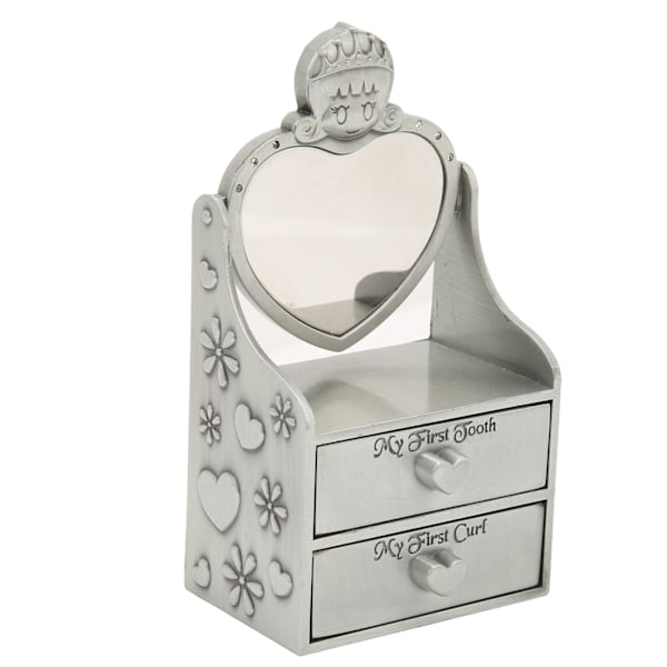 Baby Keepsake Box Sød Korrosionsbestandighed Holdbarhed Moderigtigt Udseende Tandfe Gave til Piger DrengeAntik Tin