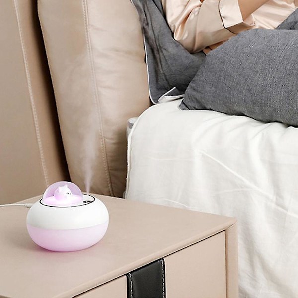 2-pack Hushållsluftfuktare med nattlampa, kall dimma, automatisk avstängning, tyst luftfuktare