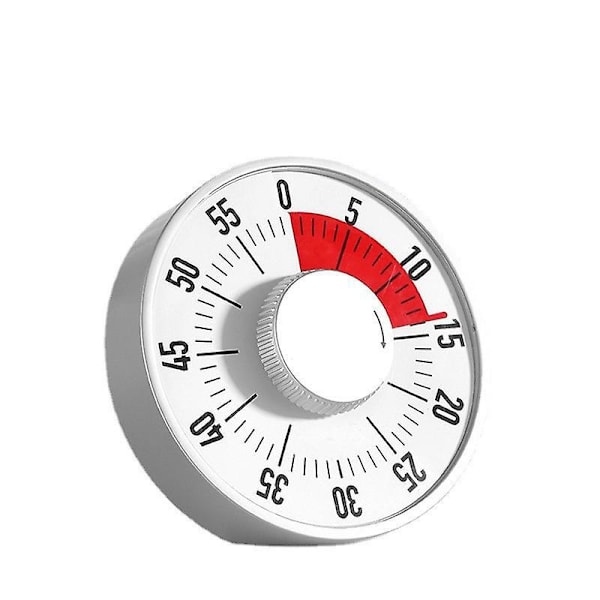 Visuell Timer: 60 Minuter - Perfekt för Undervisning, Samlingar, Matlagning och Arbete - Magnetisk Bakgrund, Vikbara Ben, Hänghål - Röd