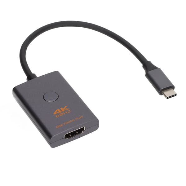 Typ C till HD Multimedia Interface-adapter 18 Gbit/s 4K-videokonverterare för konferenssändningsmonitor