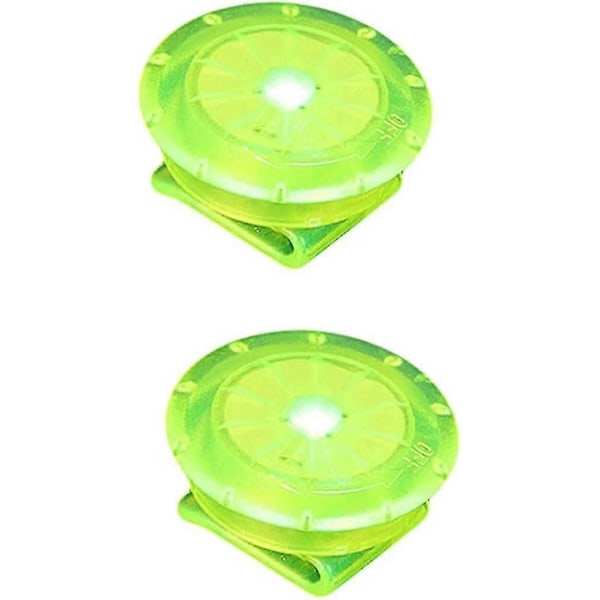 2 kpl Juoksuvalot Turvavalo Hehkuva Yöjuoksu Led Mini Valot Klipsi (vihreä) T_SZXM vihreä