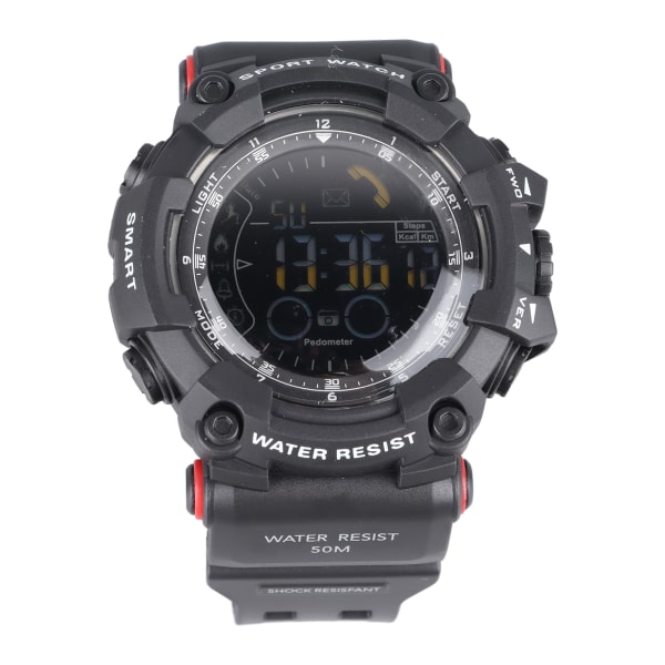 Herr digital watch LED-bakgrundsbelysning Multi vattentät watch med timerstegräknare