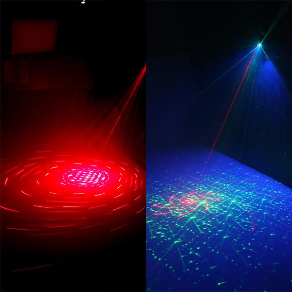 Laserbelysning DJ Scenelampe Party Light Game Projektor - Fjernbetjening til dans Thanksgiving fødselsdag KTV