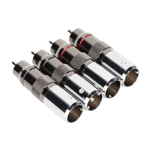 RCA hanstik forkromet svejsning DIY RCA lydstik til 11,5 mm diameter signalkoaksialkabel