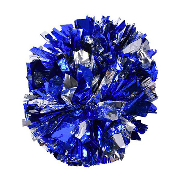 Cheerleader Aerobics Pom Poms Pompons for Dance Party School Urheilukilpailu (hopeasininen)