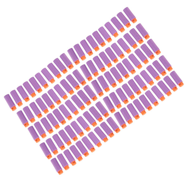 100 st Universal Short Dart High Density EVA Soft Shot Harmless Toy Refill för olika Shooting Toy Lila