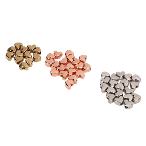 50 stk hjerteperler hjerteformet utsøkte farger blank overflate slitesterk plast bred applikasjon smykkeperler for DIY