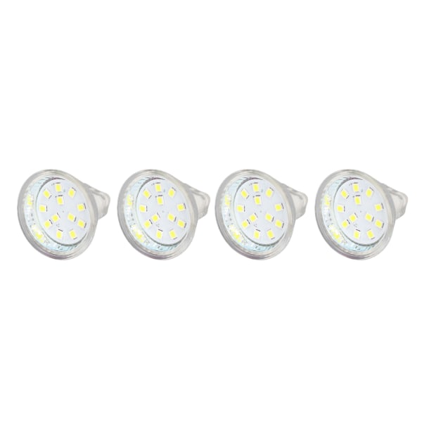 4PCS MR11 12LED Ljuskälla 2W 300LM Spotljuslampa Dubbel Stift Bas Landskapslampa Kall Vit 6000K