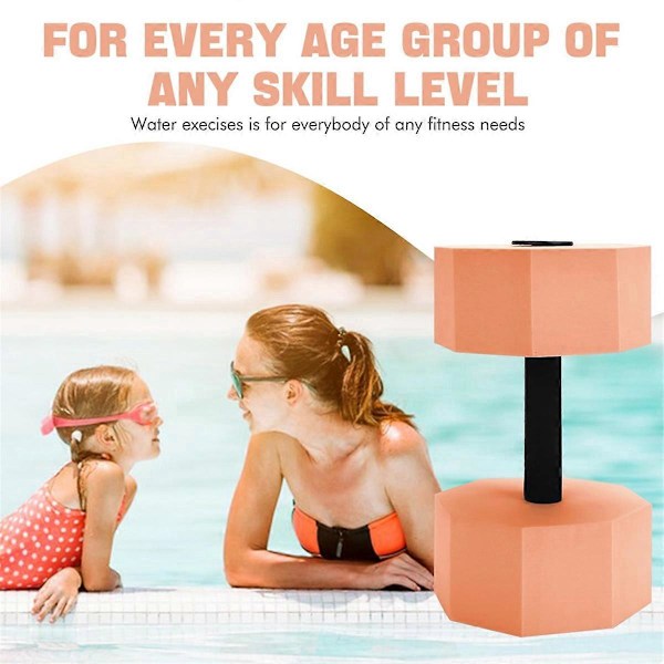 Vand Håndvægt Sæt til Pool Vægte, Skum Svømme Vand Manchetter (pink)