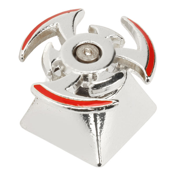 Roterande tangentknapp i metall med ergonomisk design för mekaniska tangentbord, silver