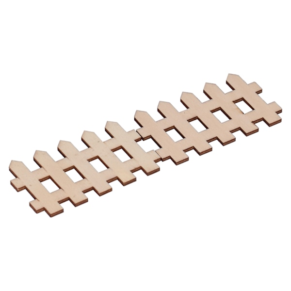 100 stk tre gjerde søte livlige trehåndverk DIY mini ornament for miniatyrlandskap