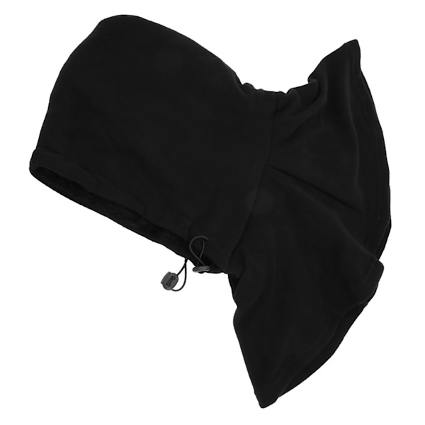 Cykelhuva Balaclava Sjal Mössa Utomhus Ridning Tjock Håll Varm Kalltålig Fleece(svart )