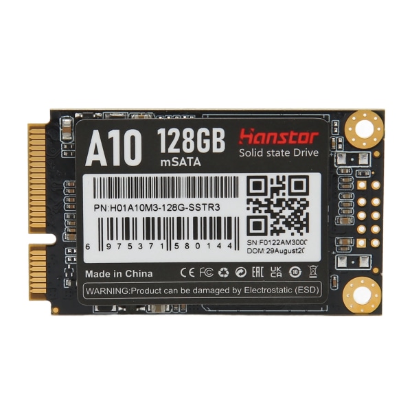 Intern Gaming SSD MSATA 6Gbps 3D TLC NAND ECC 500MB/s Læse 480MB/s Skrive Computer SSD til stationær bærbar POS 128GB