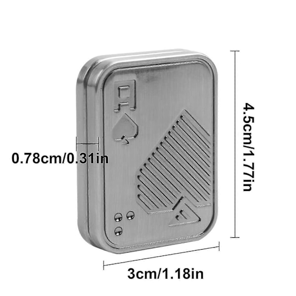 Metall Fidget Leksaker - Magnetisk Poker Push Card Slider Stress Relief Leksak för Män, EDC Haptic Coin AA