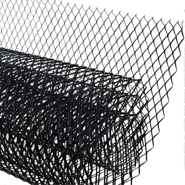 100X33CM Bil Grill Mesh Ark, Sortmalet Aluminium Legering Gitter