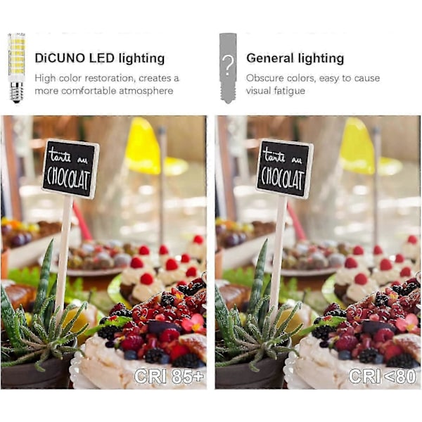 E14 LED-lampa 9W huv, motsvarar 50W halogen, 550LM, Kallvit 6000K, Liten Edisonsockel, Ej dimbar, 2 stycken_SZXM