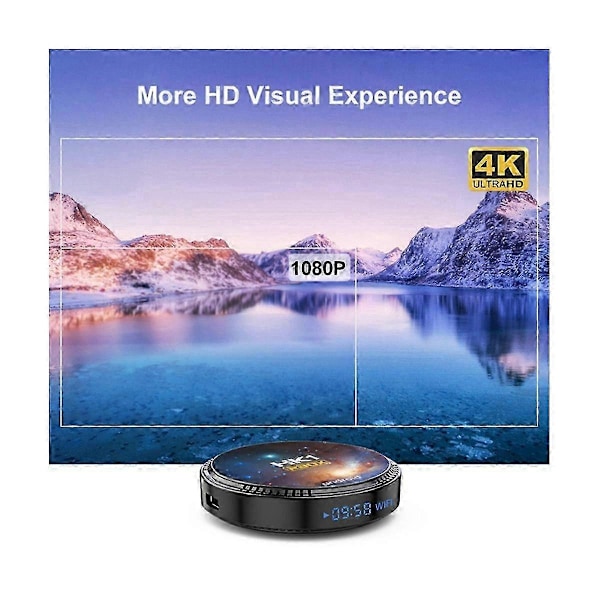 W2T Set-Top Box Android S905W2 Core ARM A35 Dual WiFi+Bluetooth AV1 Internet TV Box Röstfjärrkontroll E