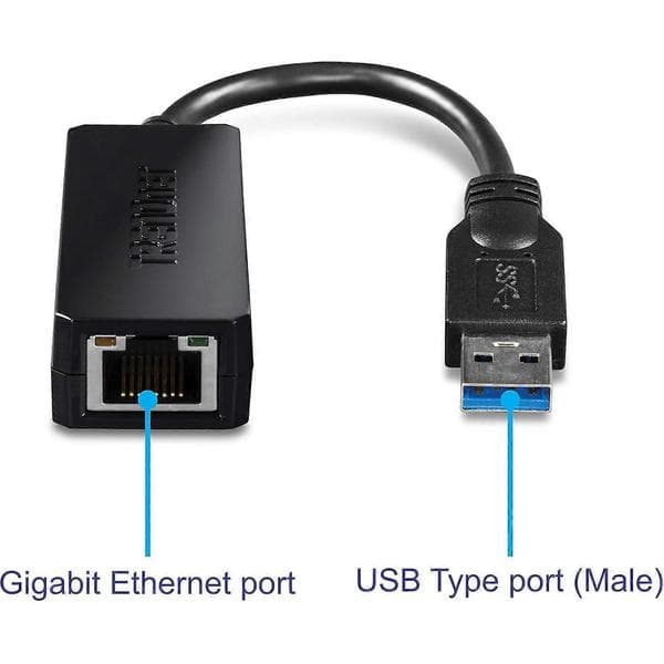 USB 3.0 til Gigabit Ethernet-adapter, Full Duplex 2 Gbit/s Ethernet-hastigheter, opptil 1 Gbit/s, USB til Gigabit Ethernet-adapter, USB