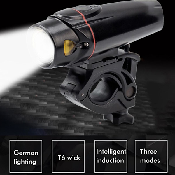 350 Lumen cykellysæt USB genopladelig cykling for- og baglygte holdbar let mountainbike lys