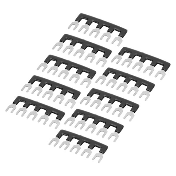 10 kpl liitinnauha 400V 25A punainen kupari palosuojattu PVC-haarukkatyyppiset liitinlohkot kodinkoneteollisuudelle Power TB 2505 (5 asentoa)