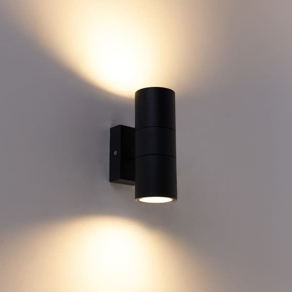 Utendørs vegglampe Mørkegrå 2-lys IP44 - Duo Dark Grey